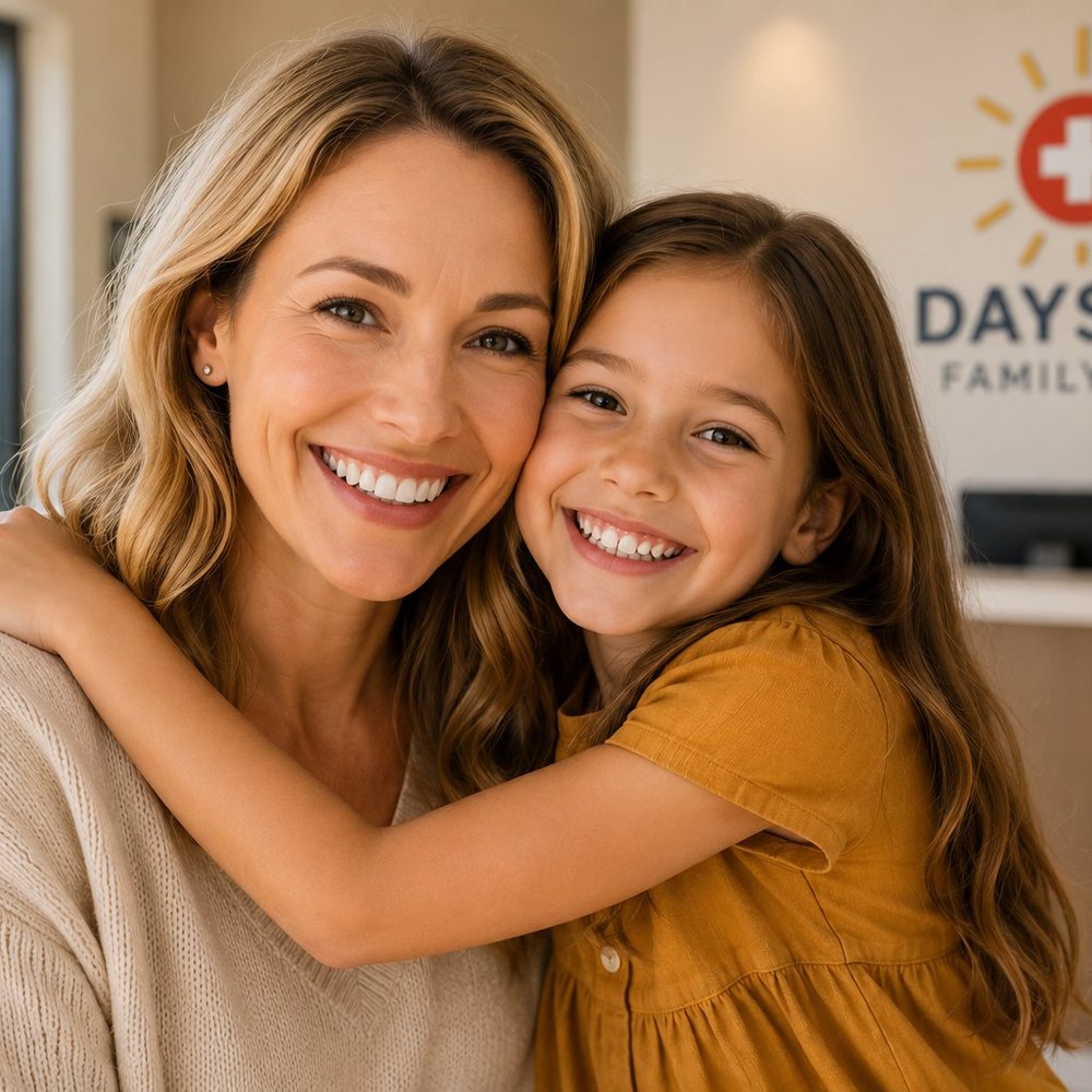 A mother and daughter at Daystar Family Care in Forest Park, Ohio